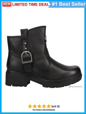Full Grain Leather Ankle Motorcycle Boots with Locking Zipper